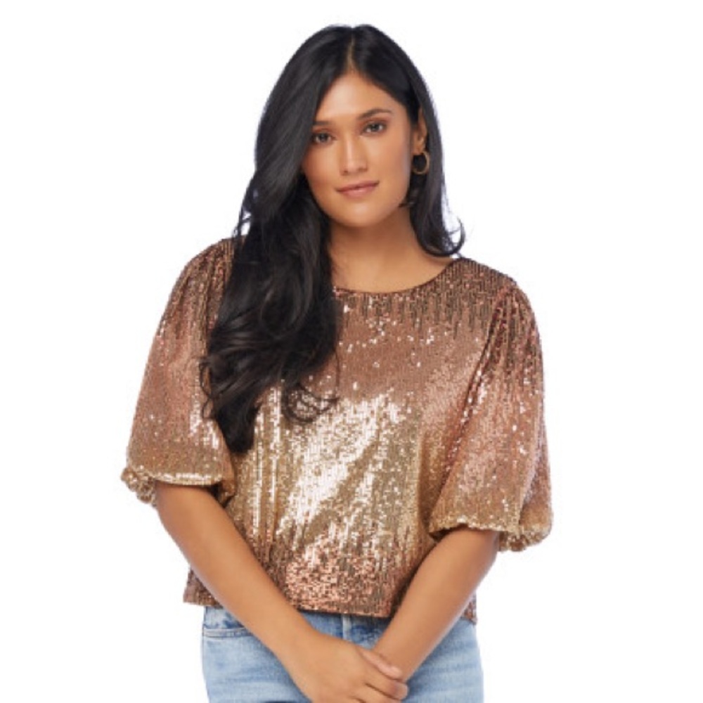 Ombré sequin top